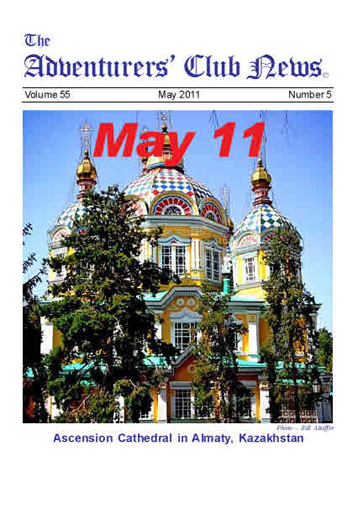 May 2011 Adventurers Club News Cover